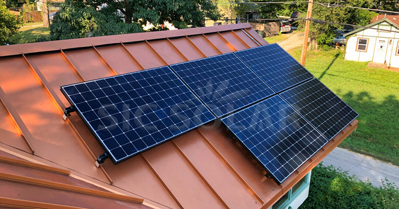 Solar Panels On Tin Roof