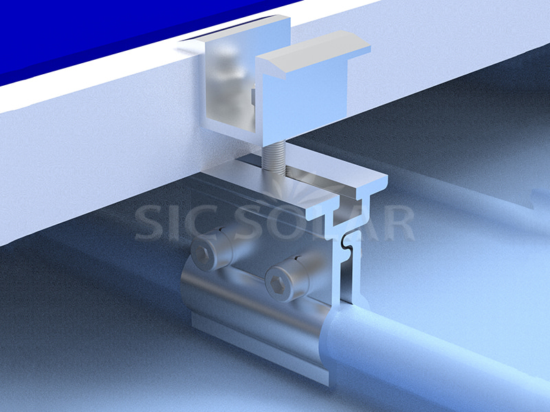 solar panels on metal tile roof