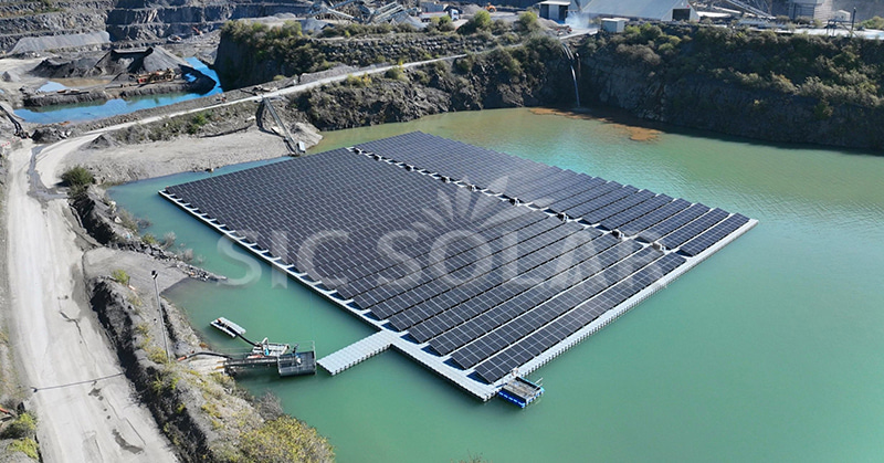 factory floating solar structure