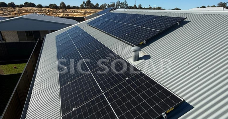 solar panels on tile roofs
