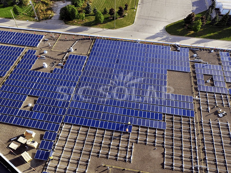 install solar panels on flat roof