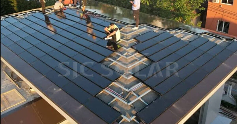bipv solar bracket project