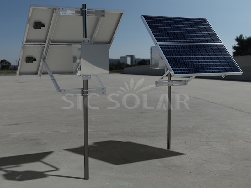 2-kW-Solaranlage zur Mastmontage in Rumänien