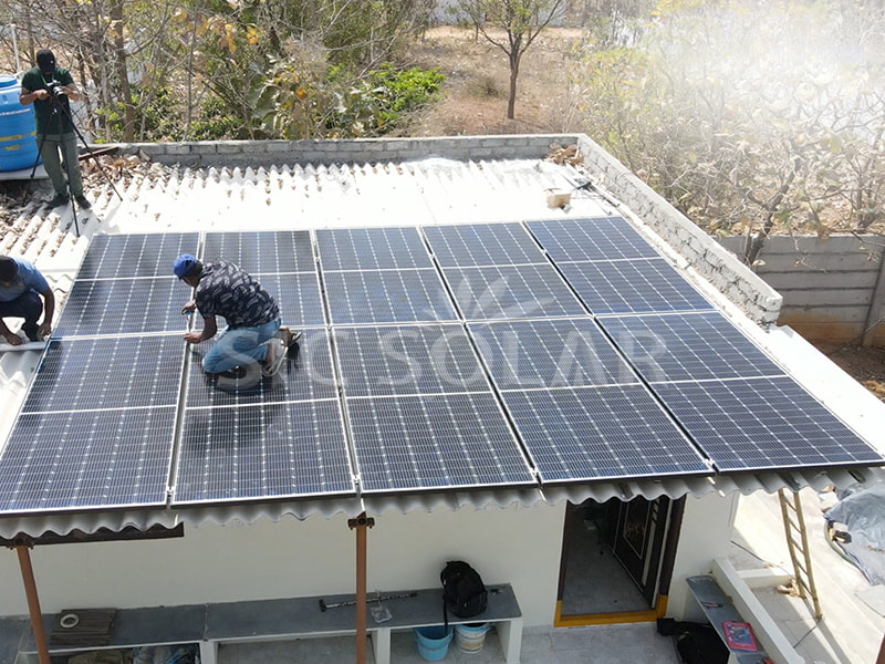 10-kW-Metalldach-Solarmontagegestell in Indien