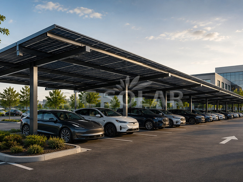 200-kW-Solar-Carport-Montagesystem in den USA