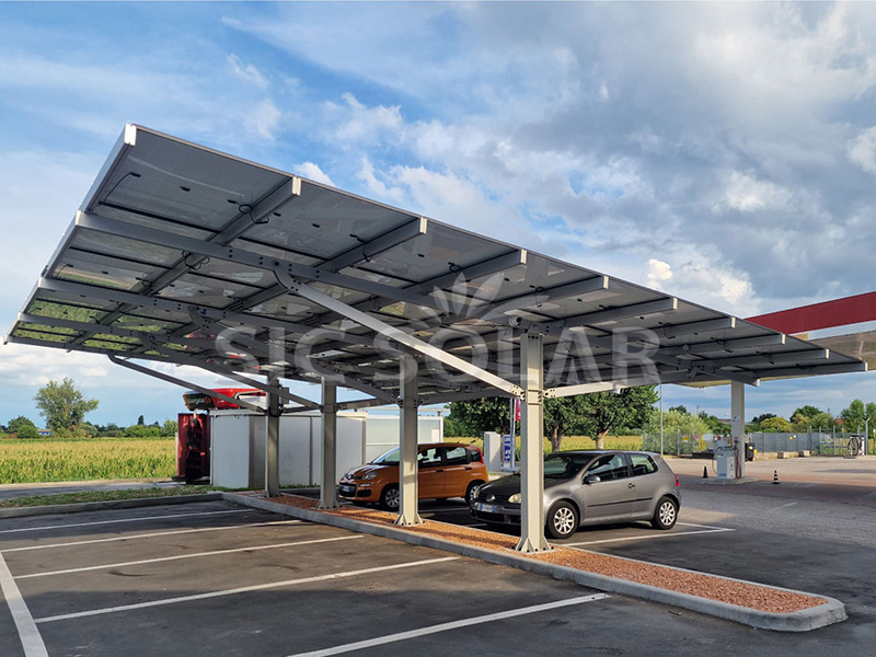 20-kW-Solar-Carport-Montagelösung in Italien