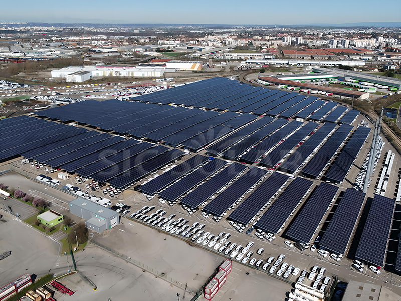 16-MW-Solarcarportsysteme aus Frankreich