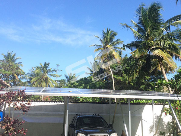 8-kW-Solarcarport in Sri Lanka