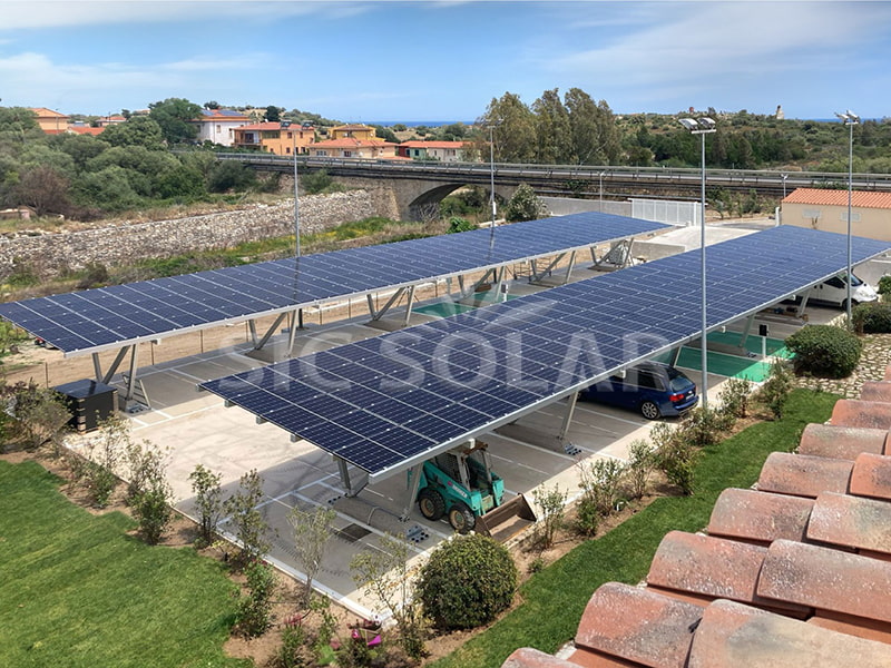 Wasserdichtes 250-kW-Carport-Solarmontagesystem in den Niederlanden