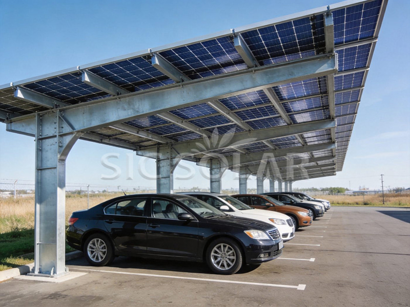 100KW Carport Mounted Solar System In USA