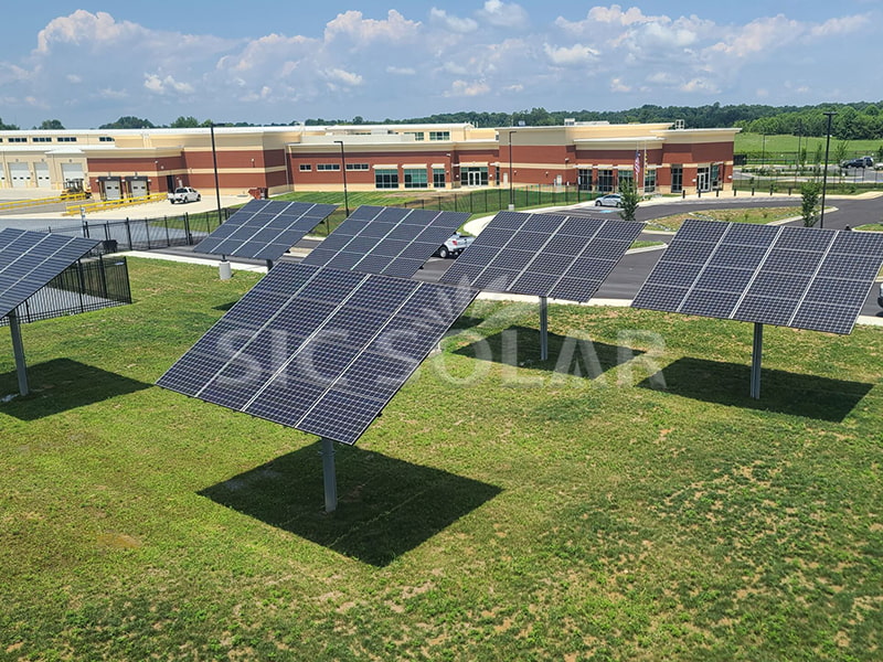 50-kW-Einmast-Solarpanel-Montagehalterungen in den USA