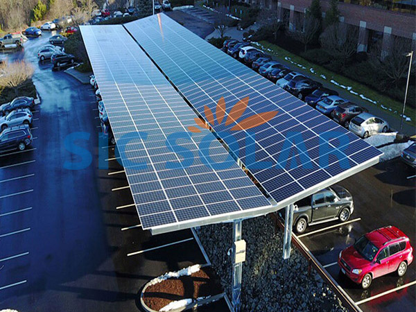 2,5-MW-Solarpanel-Carport-System in Indien
